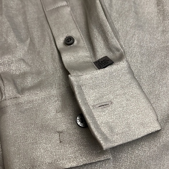 Calvin Klein Button Shimmer Shirt NOS with Tags size Large - Picture 4 of 9